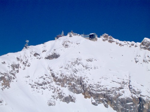 Die Pisten waren etwas unterhalb der Zugspitze