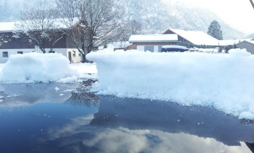 Insgesamt fielen gut fünf Zentimeter Schnee