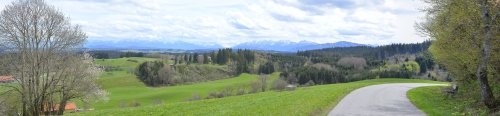 4. AUTO BROSCH Bike Marathon Kempten: Panoramablick über das Allgäu mit den Alpen