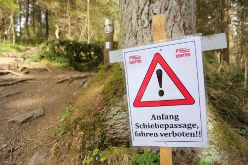 4. AUTO BROSCH Bike Marathon Kempten: Ab hier nur schieben erlaubt und möglich!