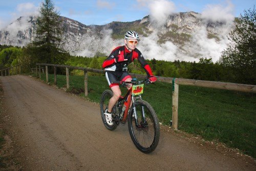 Rocky Mountain BIKE Marathon in Riva del Garda: Kurz vor der Verpflegungsstation bei der Hälfte der 42 km