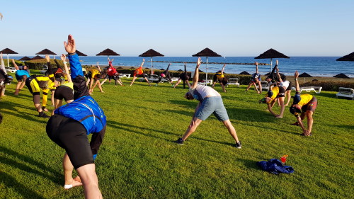 Experts Inline Camp 2020 - gemeinsame Mobilisierung und Cool Down an der Beachbar