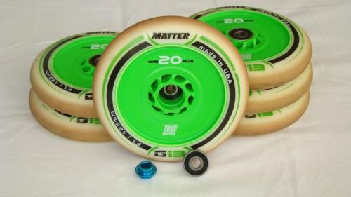 Trainingsrollen Straße: Matter One20Five G13 TR3 F1 125 mm | HTB Magic Evo Kugellager | Standard-Spacer | Gesamtgewicht: 1236 g*