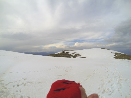 Monte Altissimo - Blick Richtung Norden (Dort gibt es keine Wege, sondern nur Schneemassen)