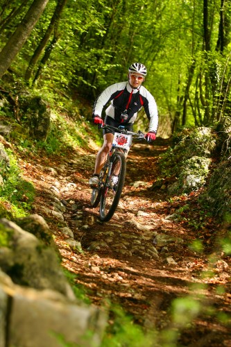 Riva-MTB-Marathon - letzter Trail auf der Abfahrt nach Riva del Garda