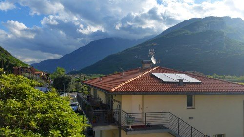 Blick aus meinem Fenster Richtung Norden ins Sarca-Tal