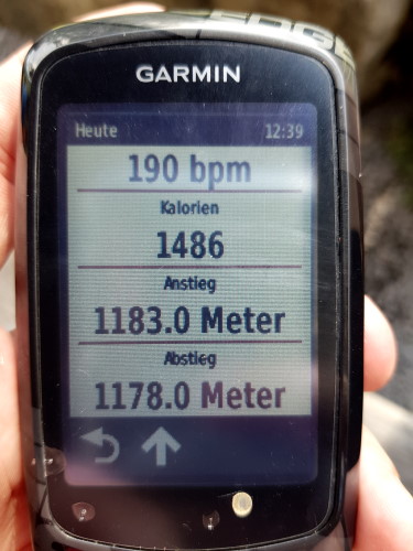 1183 m Anstieg sowie 1178 m Abstieg