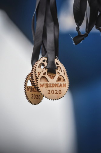 Woidman MTB-Marathon in Thurmansbang - Finisher-Medaile aus Holz in Form eines Kettenblatts