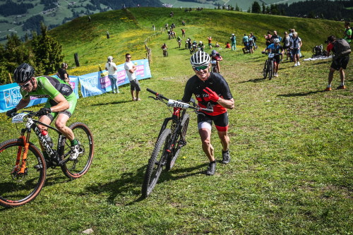 25. KitzAlpBike-Marathon - die letzten Meter des ersten Anstiegs hatten über 20 % Steigung