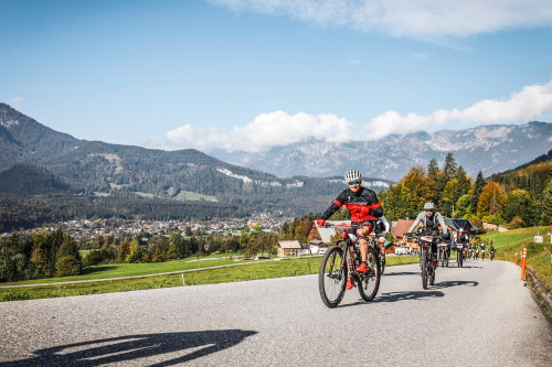 Herbstmarathon Bad Goisern - erster Anstieg: Alex hat Spaß