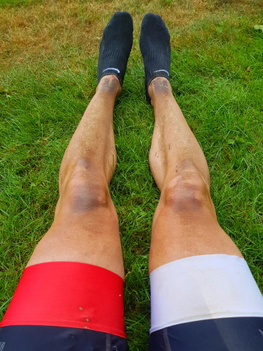 23. Franken Bike Marathon in Trieb - Sonnencreme hätte sich Alex sparen können, denn der erhebliche Staub hat eh keine Sonne an die Haut gelassen