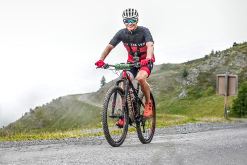 Ironbike Marathon Ischgl - Alex kurbelt die Idalpe hinauf