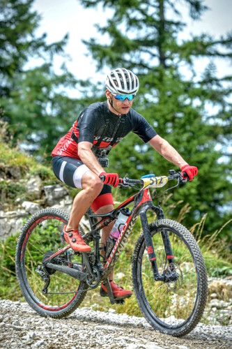 19. MTB Marathon Pfronten - Alex hoch konzentriert auf der schwierigen Abfahrt