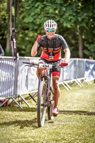 23. Franken Bike Marathon in Trieb - Alex freut sich, im Ziel zu sein