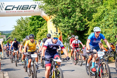 24. Franken Bike Marathon in Trieb - Alex kurz nach dem Start