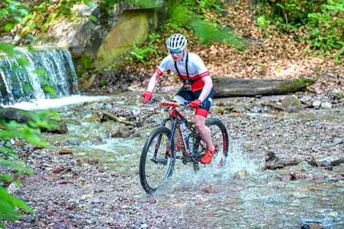 8. eldoRADo MTB Marathon in Angerberg - an der ersten Bachdurchfahrt