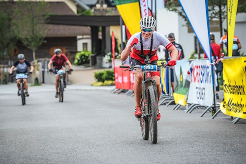 M3 Montafon MTB Marathon Schruns - beim Zielspint alles gegeben und erfolgreich die Konkurrenz hinter sich gelassen